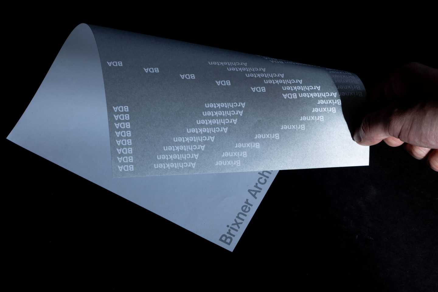 Konzeption des typografischen Unternehmensauftrittes für Brixner Architekten BDA, Stuttgart