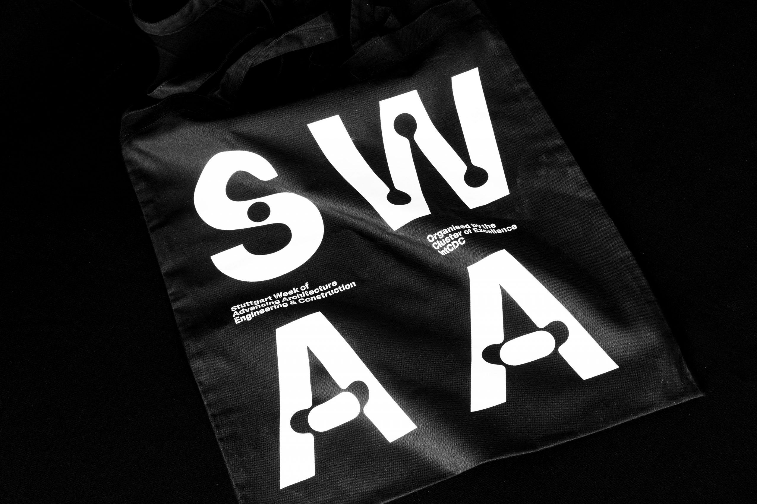 Tote bag design for SWAA, silkscreen printed