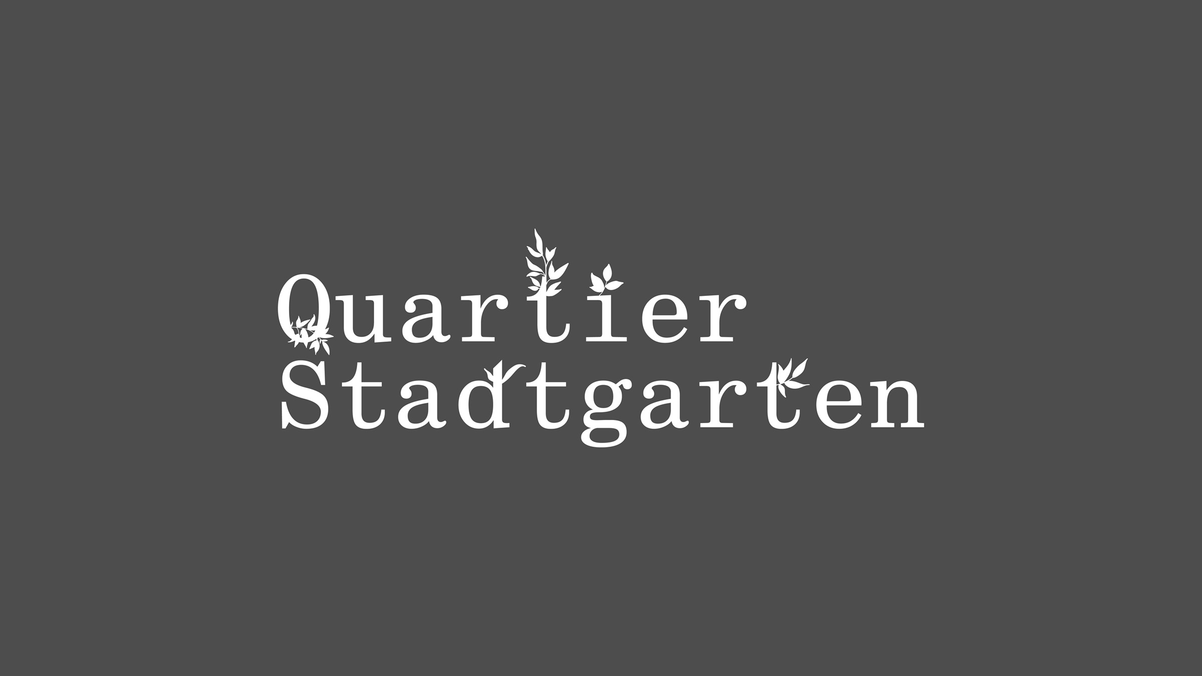 The bespoke wordmark for Quartier Stadtgarten