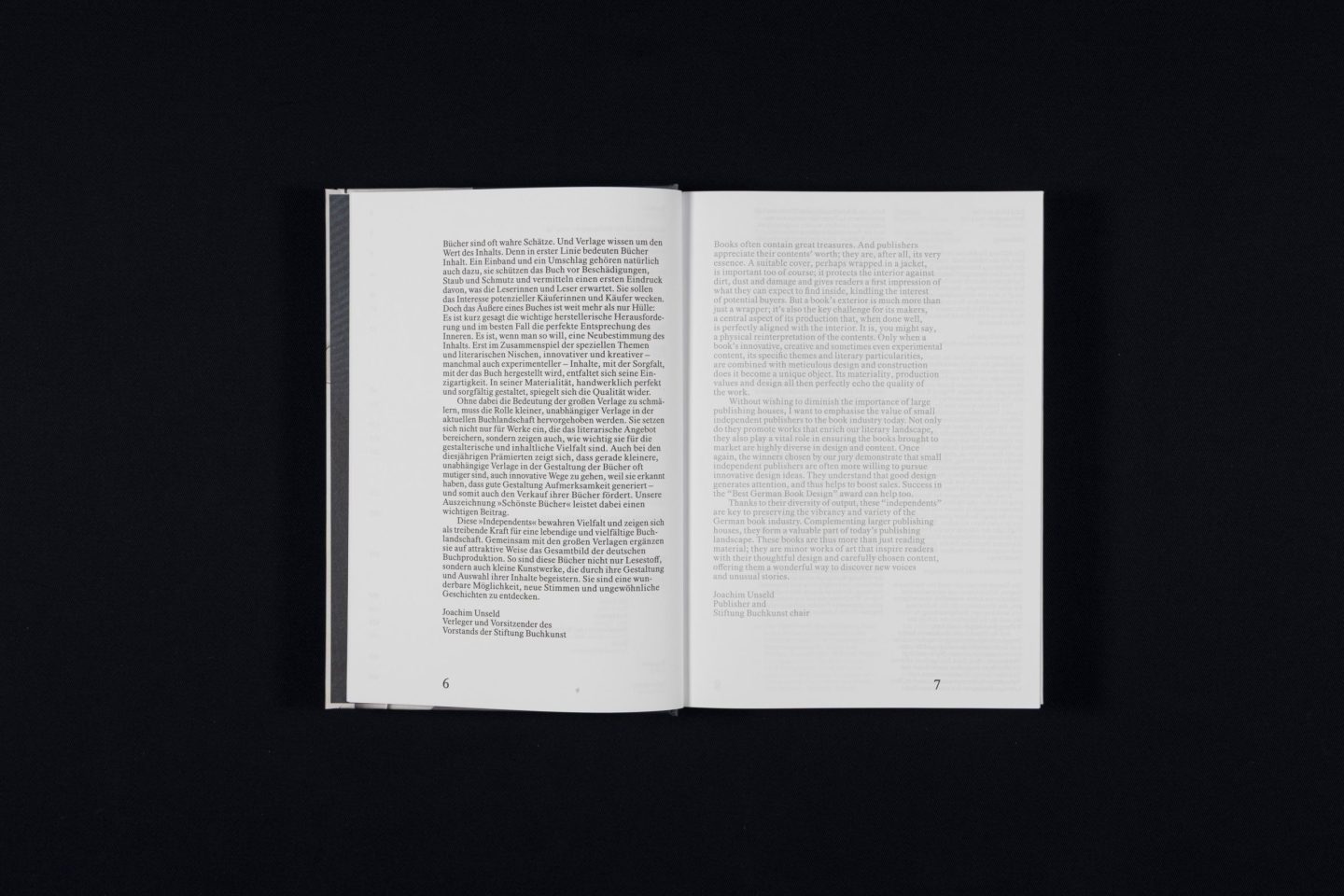 Yearbook design for Stiftung Buchkunst
