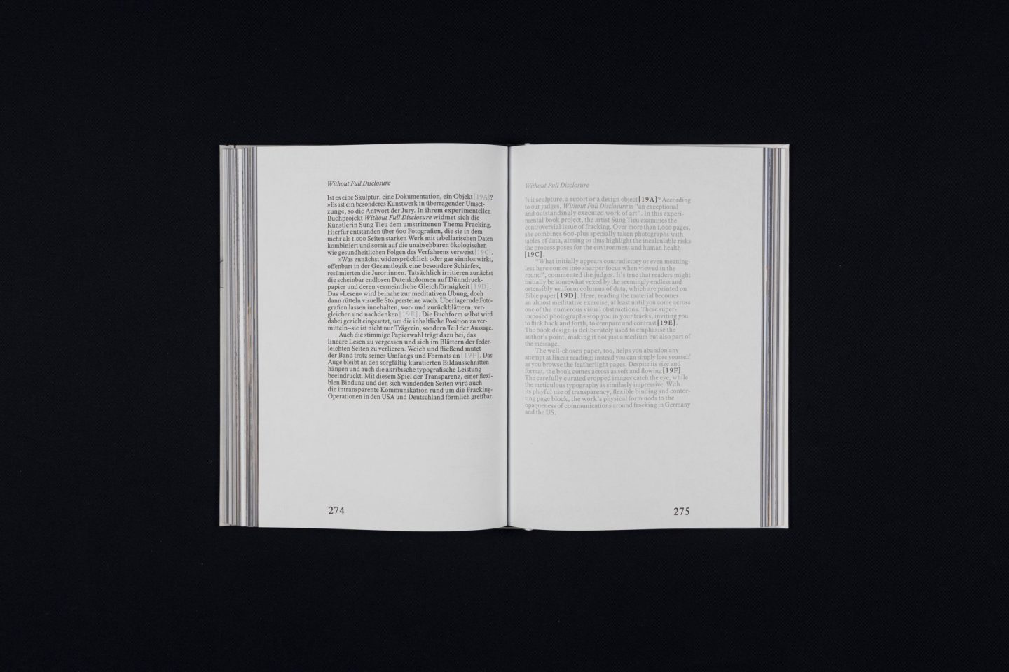 The publication design features the jury evaluation of the books